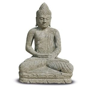 Buddha meditando green stone